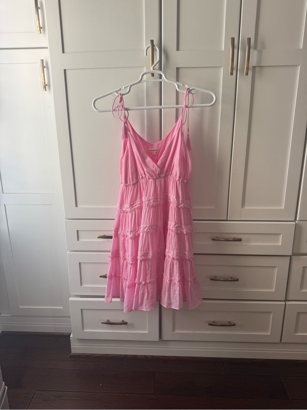 Pink Tie-Shoulder Sundress - Picture 2 of 5